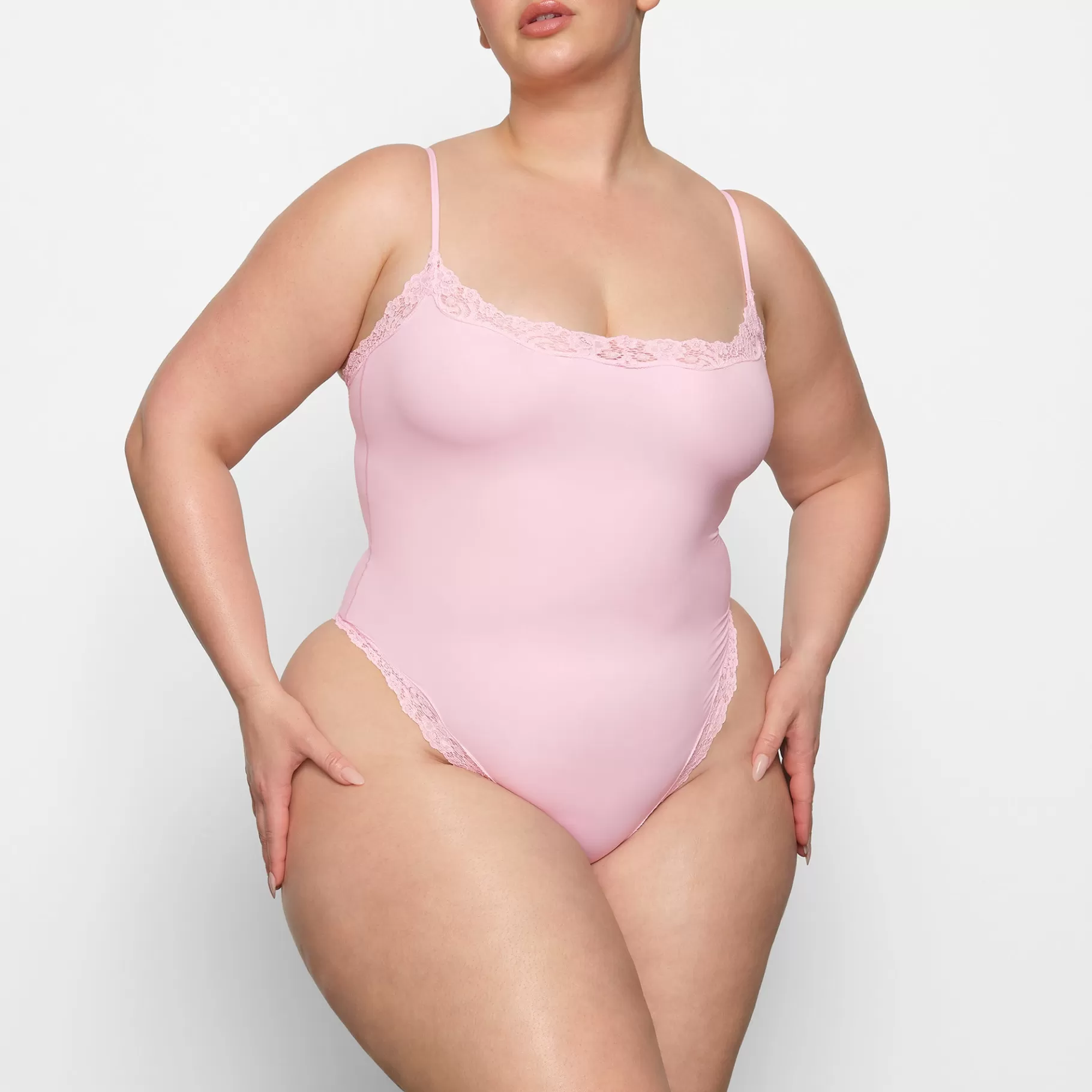 Skims *FITS EVERYBODY CORDED LACE CAMI BODYSUIT | CHERRY BLOSSOM CHERRY+BLOSSOM