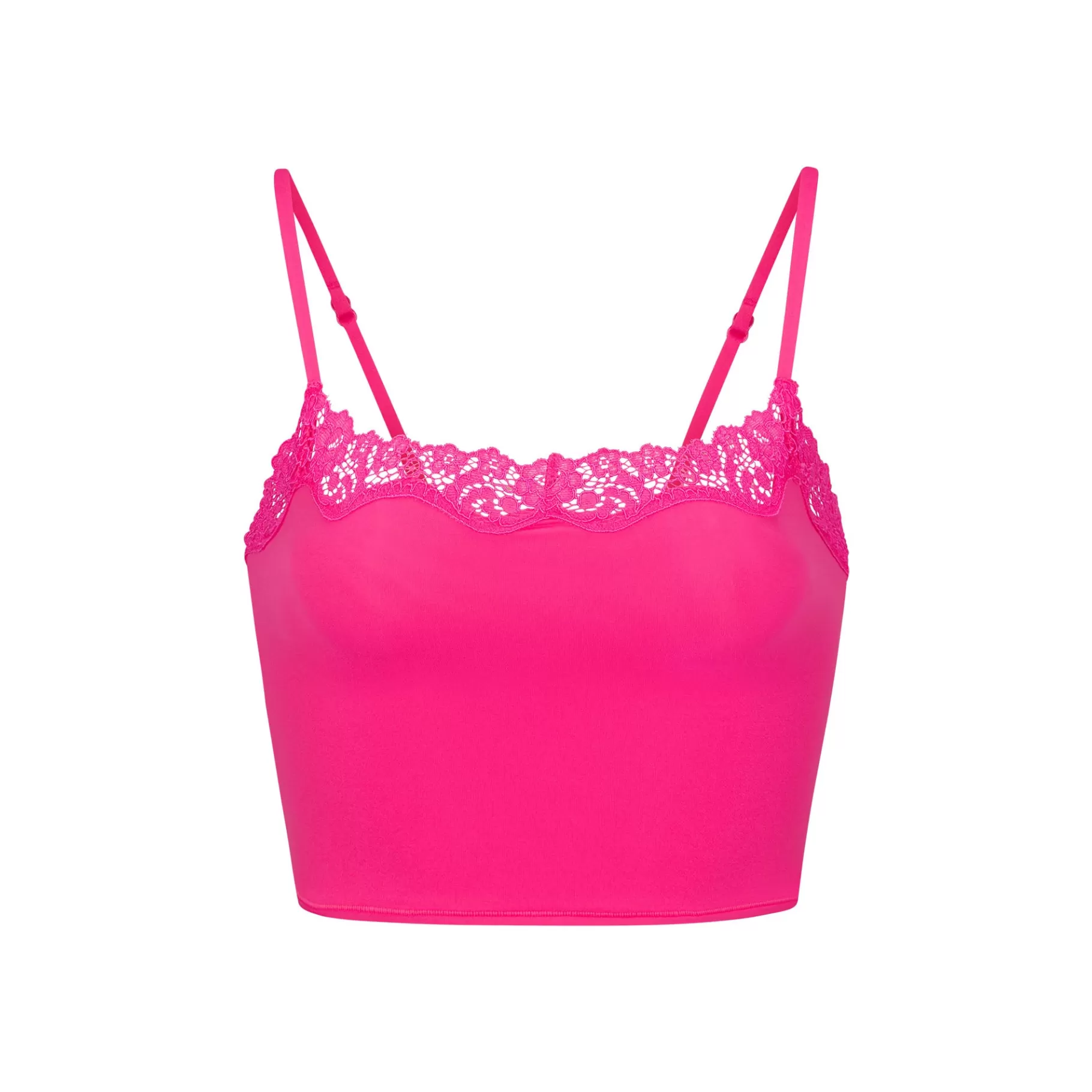 Skims tees & tanks*FITS EVERYBODY CORDED LACE CROPPED CAMI | NEON ROSE NEON+ROSE