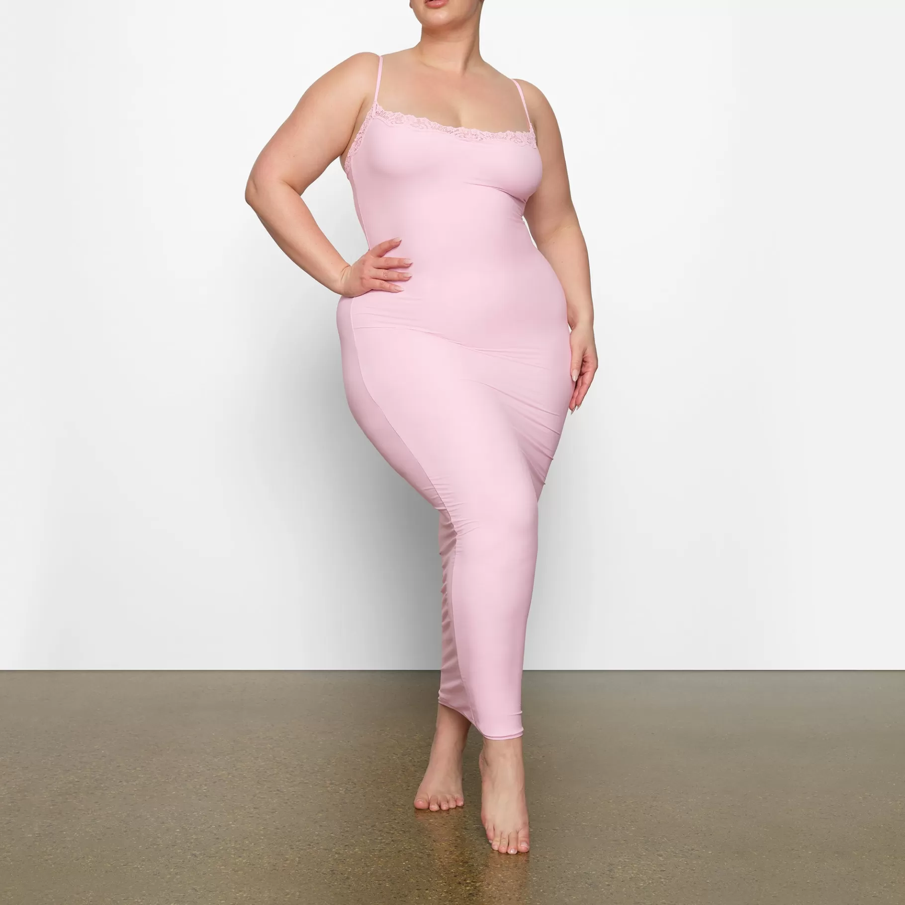 Skims dresses*FITS EVERYBODY CORDED LACE LONG SLIP DRESS | CHERRY BLOSSOM CHERRY+BLOSSOM
