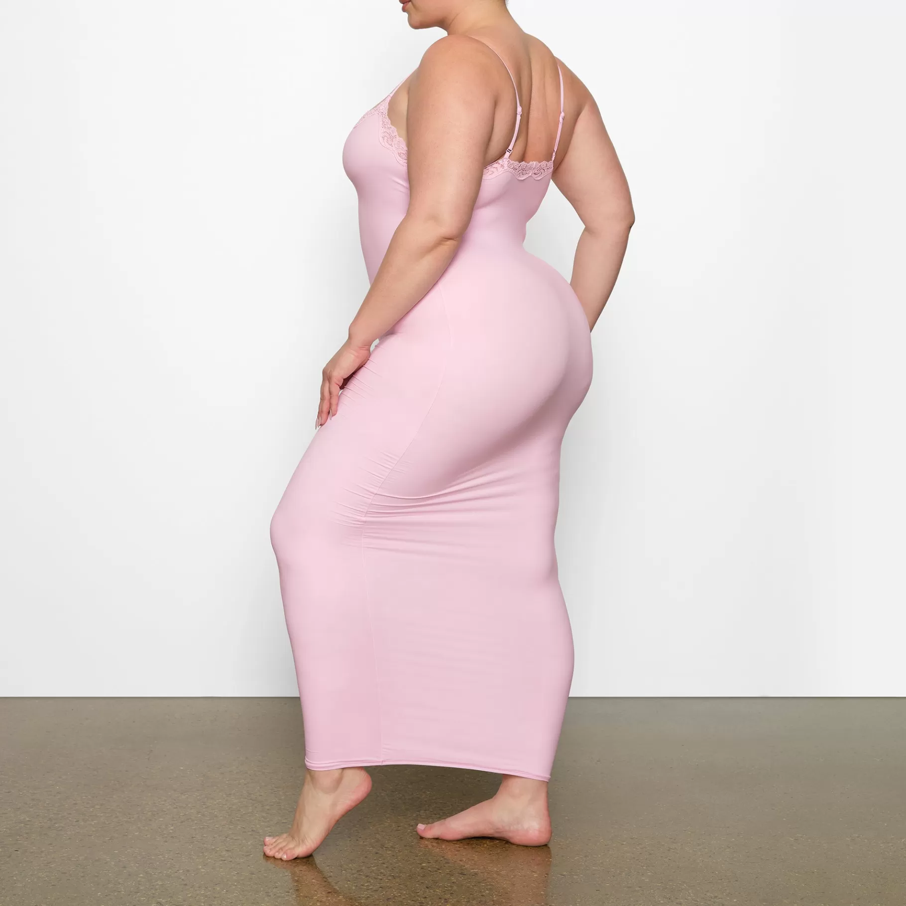 Skims dresses*FITS EVERYBODY CORDED LACE LONG SLIP DRESS | CHERRY BLOSSOM CHERRY+BLOSSOM