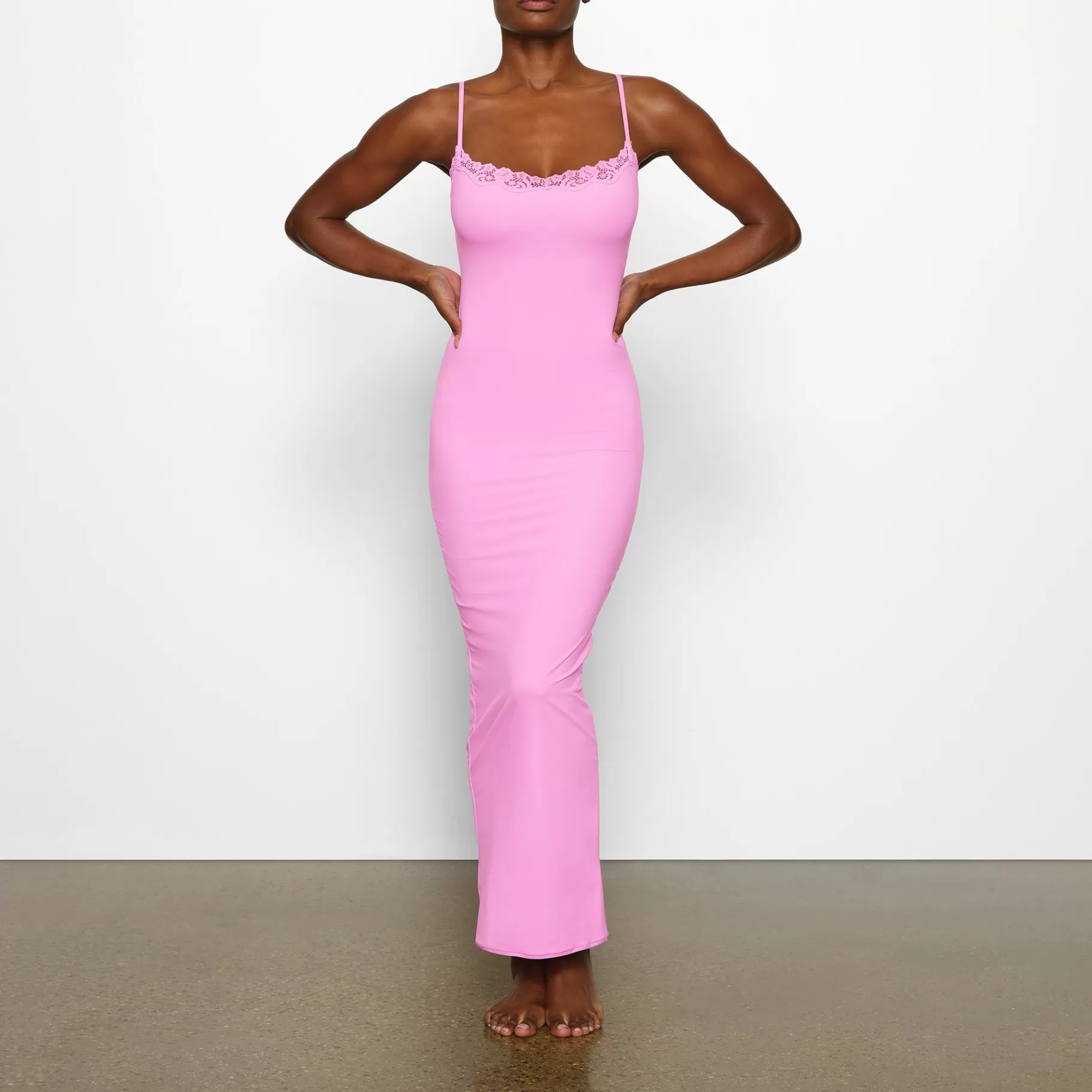 Skims dresses*FITS EVERYBODY CORDED LACE LONG SLIP DRESS | PETAL