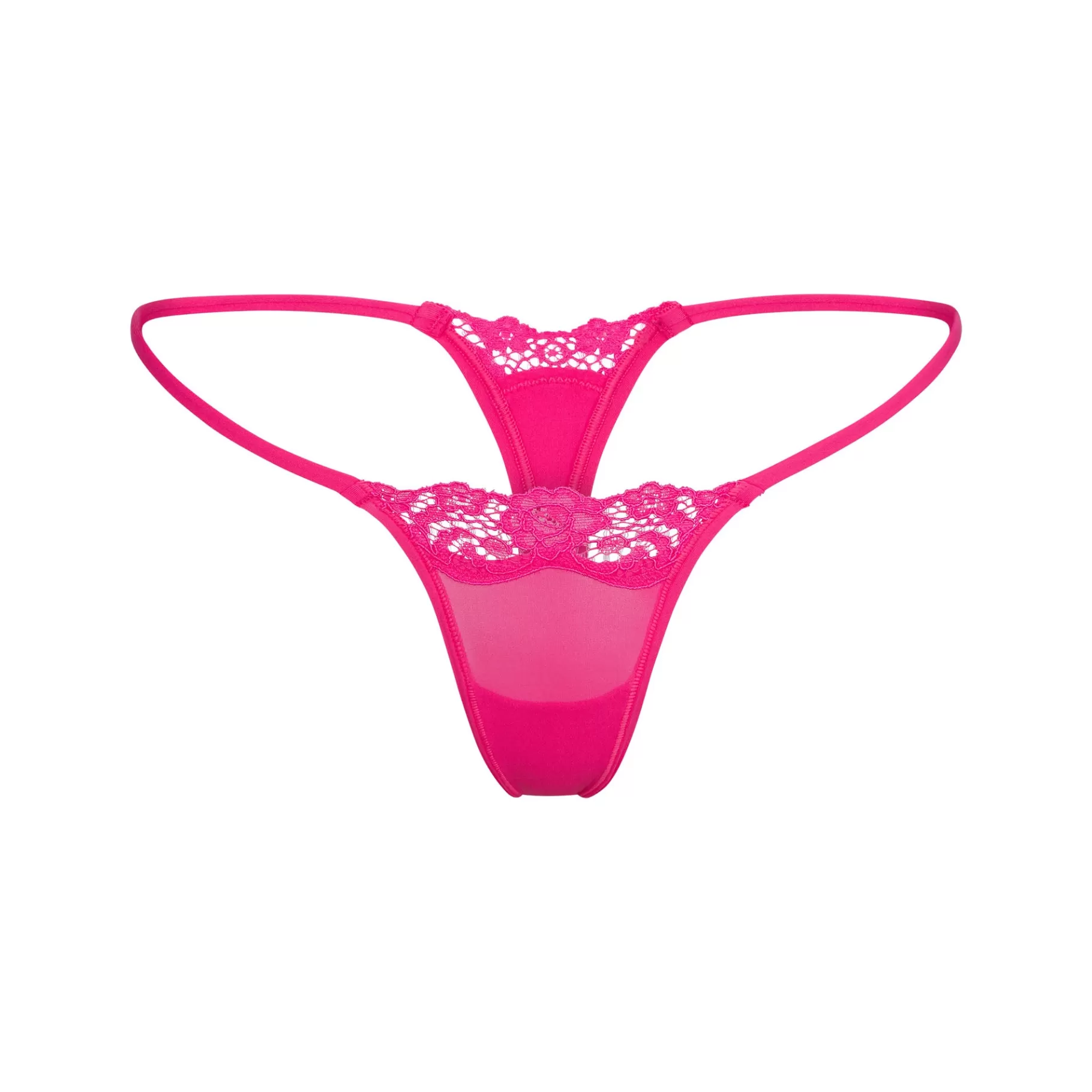Skims *FITS EVERYBODY CORDED LACE STRING THONG | NEON ROSE NEON+ROSE