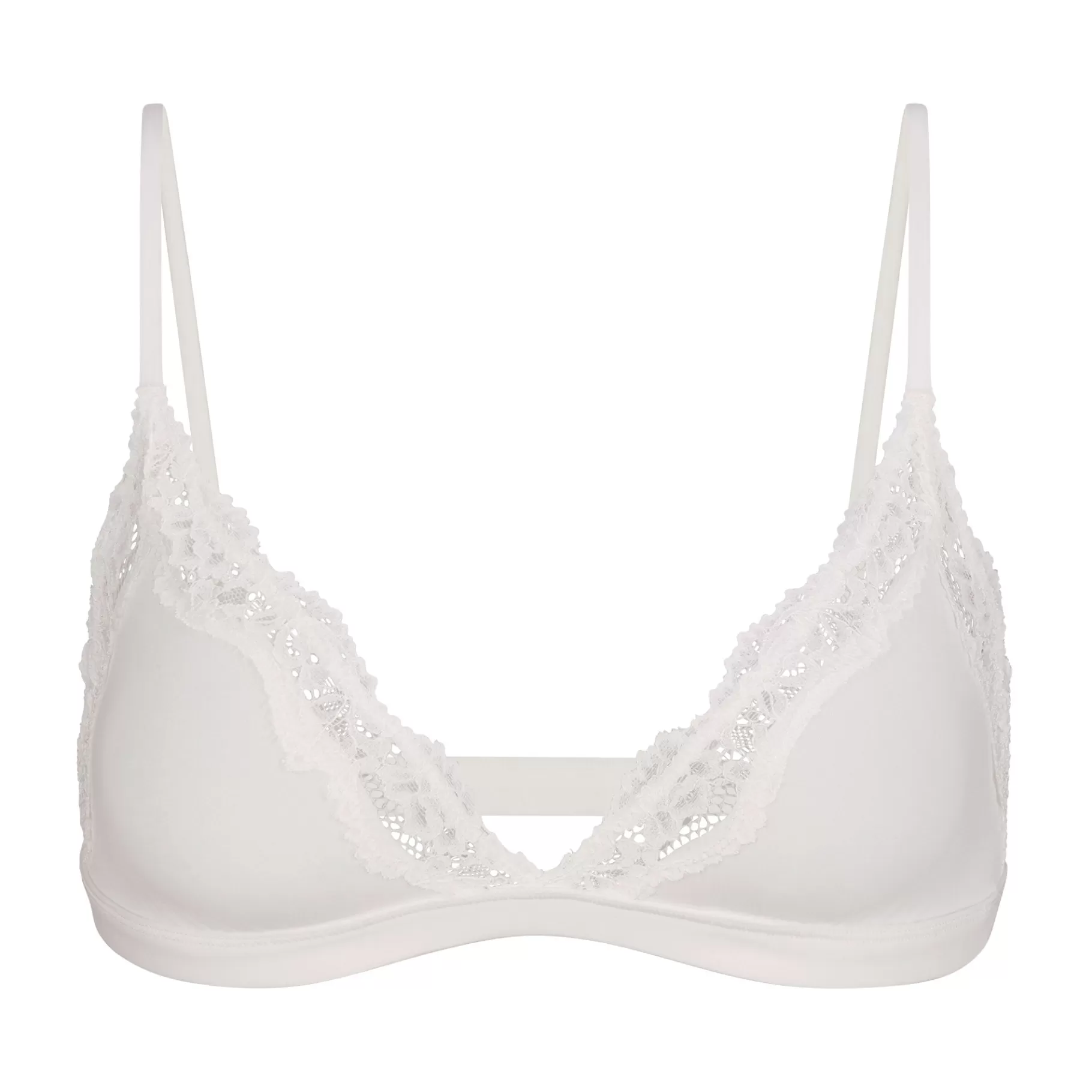 Skims plunge*FITS EVERYBODY CORDED LACE TRIANGLE BRALETTE | MARBLE