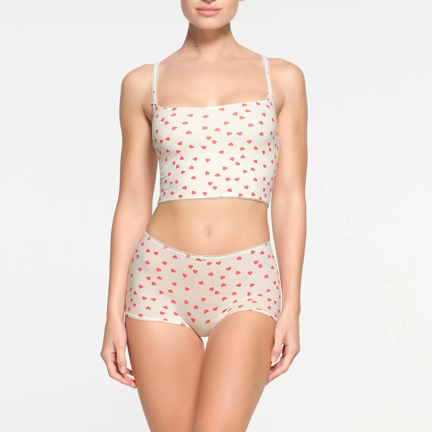 Skims boy shorts*FITS EVERYBODY PICOT TRIM BOY SHORT | RUBY HEART PRINT RUBY+HEART+PRINT