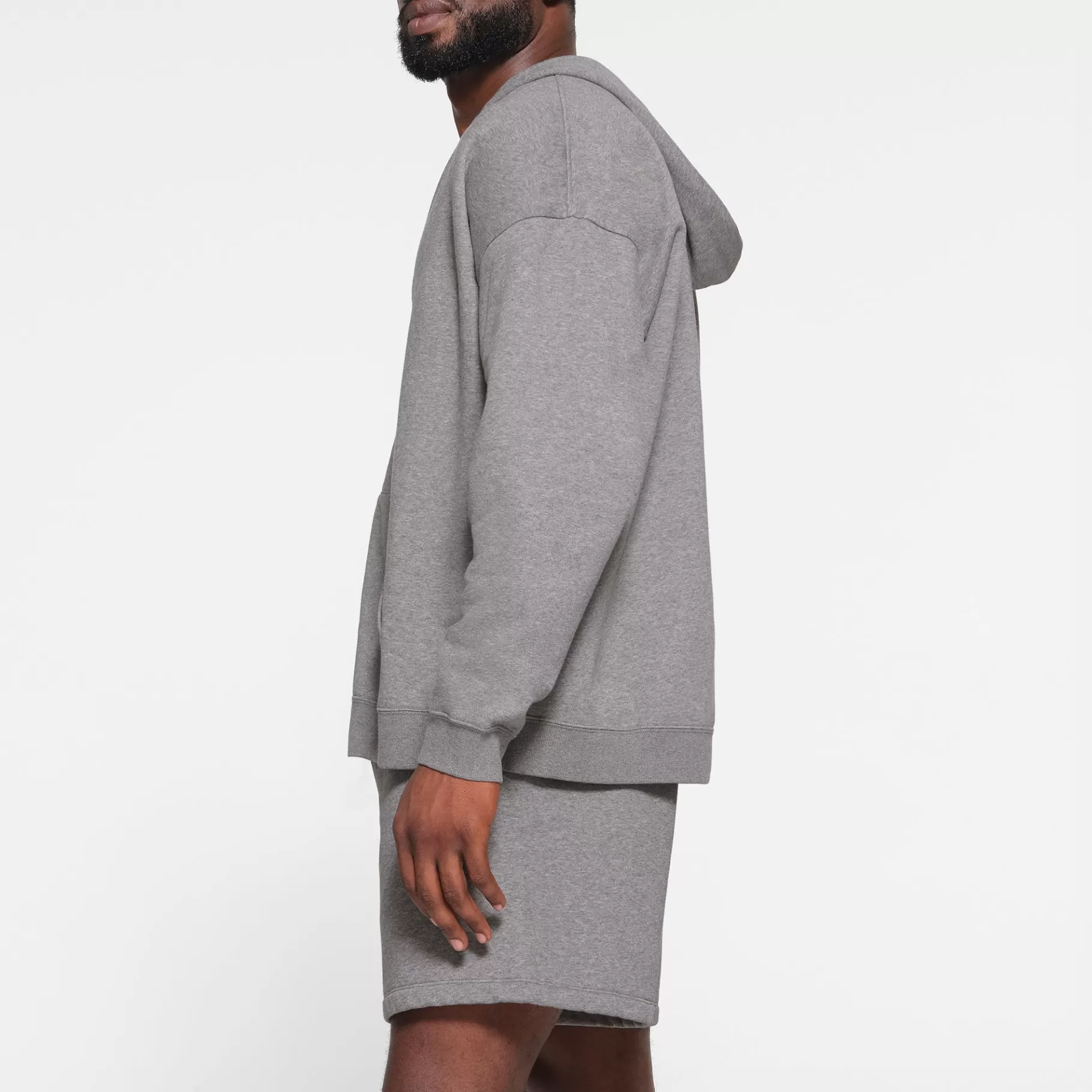 Skims loungewear*FLEECE LOUNGE MENS OVERSIZED ZIP UP HOODIE | DARK HEATHER GREY DARK+HEATHER+GREY