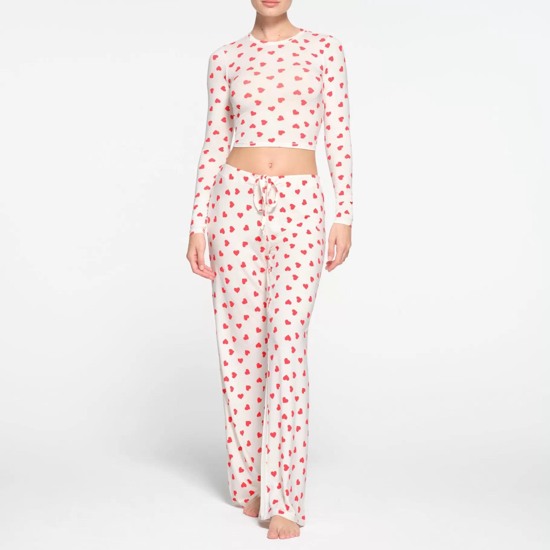 Skims pajamas* SLEEP SUPER CROPPED LONG SLEEVE | RUBY AND MARBLE HEART RUBY+AND+MARBLE+HEART